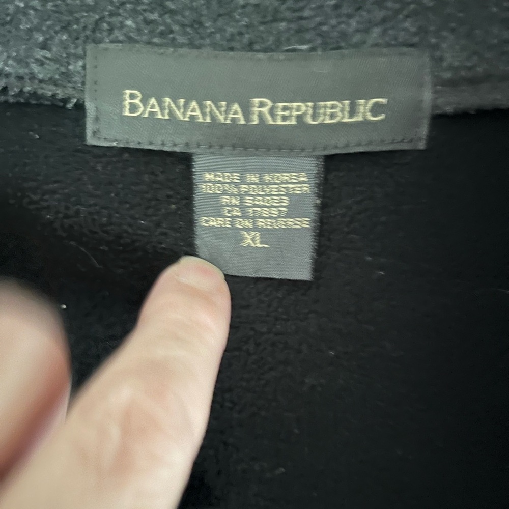 Banana Republic grey fleece mens vest size XL - Picture 5 of 7